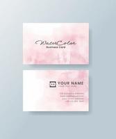 Watercolor business card vector