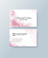 Watercolor business card vector