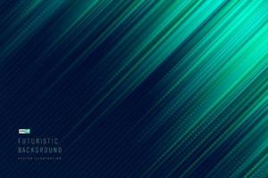 Abstract dark green and  blue color, Diagonal Light Technology background with halftone effect for computer graphic website internet and business. Move motion blur. Vector illustration