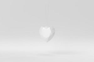 Merry Christmas. Christmas elements hanging line on a white background. minimal concept. monochrome. 3D render. photo