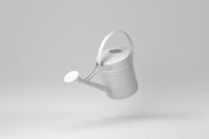 Watering can isolated on white background. minimal concept. monochrome. 3D render. photo