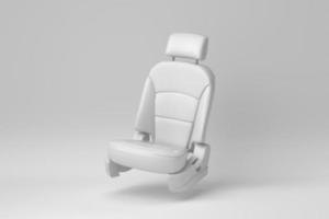 Car seat isolated on white background. minimal concept. monochrome. 3D render. photo