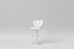 Bar stools on white background. minimal concept. 3D render. photo