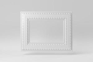 marcos vintage decorativos sobre fondo blanco. plantilla de diseño, maqueta. procesamiento 3d foto