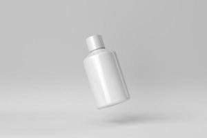 Cosmetic product display on a white background for skin care product presentation. 3D render. photo