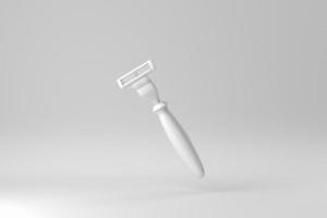 man's razor on white background. minimal concept. 3D render. photo