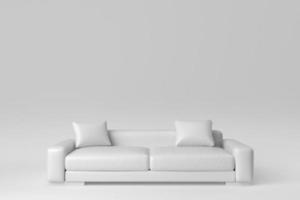 Sofa on white background. minimal concept. 3D render. photo