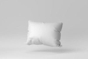 Blank soft pillow on white background. minimal concept. 3D render. photo