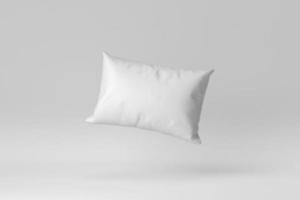 Blank soft pillow on white background. minimal concept. 3D render. photo