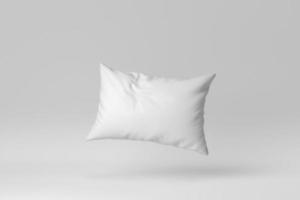 Blank soft pillow on white background. minimal concept. 3D render. photo