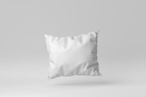 Blank soft pillow on white background. minimal concept. 3D render. photo