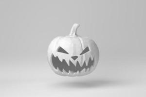 calabaza blanca sobre un fondo blanco. concepto mínimo de polígono. monocromo. procesamiento 3d foto