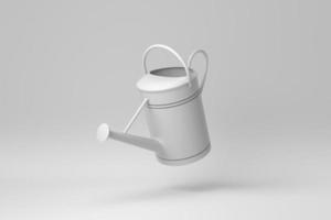 Watering can isolated on white background. minimal concept. monochrome. 3D render. photo