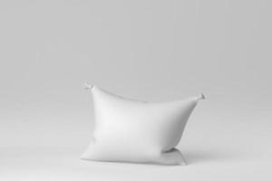 Blank soft pillow on white background. minimal concept. 3D render. photo