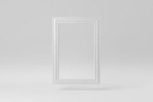 Decorative vintage frames on white background. Design Template, Mock up. 3D render. photo