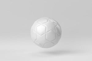 fútbol - balón de fútbol con estrella sobre fondo blanco. plantilla de diseño, maqueta. procesamiento 3d foto