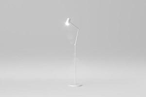 Modern lamp or desk lamp on white background. minimal concept. 3D render. photo