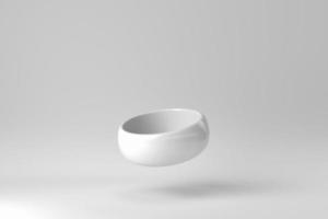 White bowl on white background. minimal concept. 3D render. photo