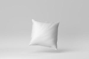 Blank soft pillow on white background. minimal concept. 3D render. photo