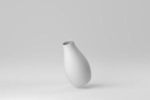 Pottery on white background. minimal concept. 3D render. photo