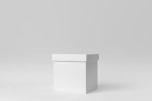 Packaging boxes on white background. Design Template, Mock up. 3D render. photo