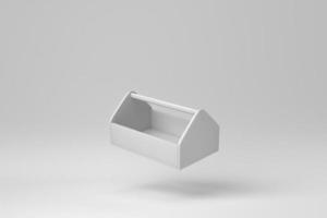 Toolbox isolated on white background. minimal concept. monochrome. 3D render. photo
