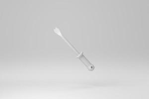 screwdriver isolated on white background. Hand tool for repair and construction. minimal concept. monochrome. 3D render. photo