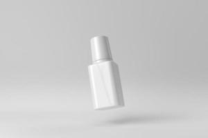 Cosmetic product display on a white background for skin care product presentation. 3D render. photo