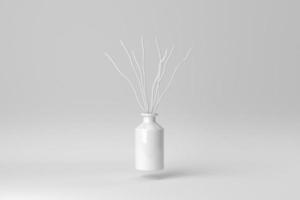 Aromatherapy sticks on white background. minimal concept. 3D render.
