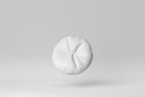 Blank soft pillow on white background. minimal concept. 3D render. photo