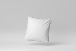 Blank soft pillow on white background. minimal concept. 3D render. photo