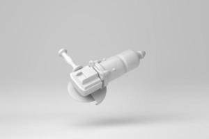Compact grinderon white background. minimal concept. monochrome. 3D render. photo