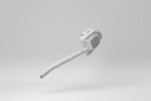 Leaf Blower Isolated on white background. minimal concept. monochrome. 3D render. photo