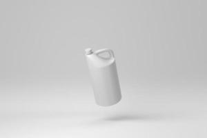 One white gallon isolated on on white background. minimal concept. monochrome. 3D render.