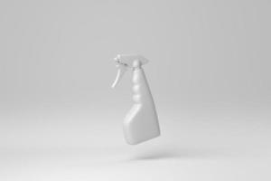 Blank bottles on white background. minimal concept. monochrome. 3D render. photo