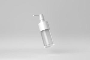 Cosmetic product display on a white background for skin care product presentation. 3D render. photo