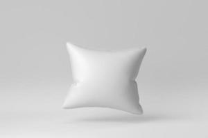 Blank soft pillow on white background. minimal concept. 3D render. photo