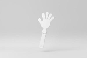 Hand clap toy on white background. Design Template, Mock up. 3D render. photo