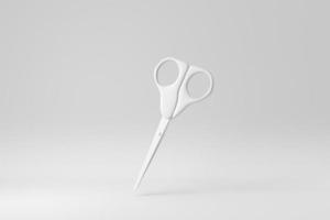 Scissors on white background. Paper minimal concept. 3D render.