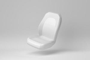 Car seat isolated on white background. minimal concept. monochrome. 3D render. photo