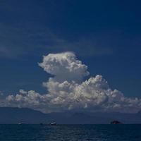 Cloud with texture in the sea in front of the city of araty, state of Rio de Janeiro, Brazil. photo