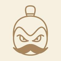 angry head sumo logo symbol icon vector graphic design