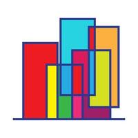 colorido arte edificio apartamento logo símbolo icono vector gráfico diseño ilustración idea creativo