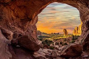 Utah, Arches, Double Arch Inside Out photo