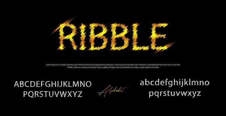 Modern Alphabet Font. Typography urban style fonts for technology, digital, movie logo design. vector illustration
