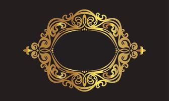 Luxury ornamental mandala design background in gold color vector