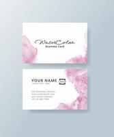 Watercolor business card vector