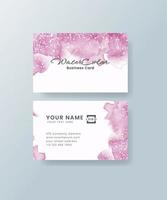 Watercolor business card vector