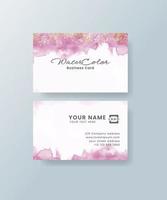 Watercolor business card vector