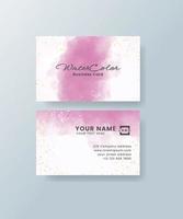 Watercolor business card vector